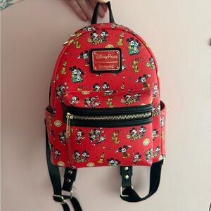Disney Parks Loungefly backpack Runaway railway Mickey & Minnie